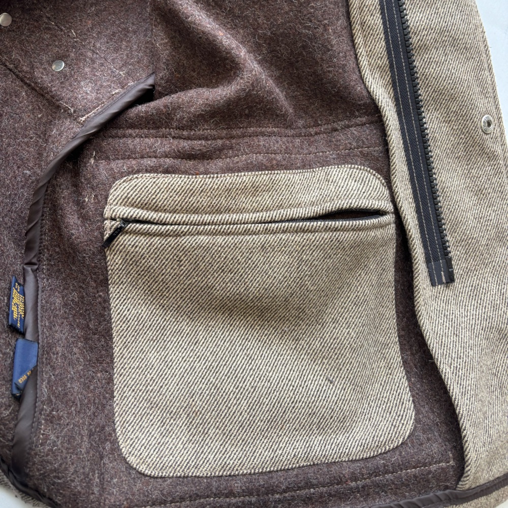 Tommy Hilfiger wool coat XL camel color detachable hood men’s field jacket - Picture 12 of 16
